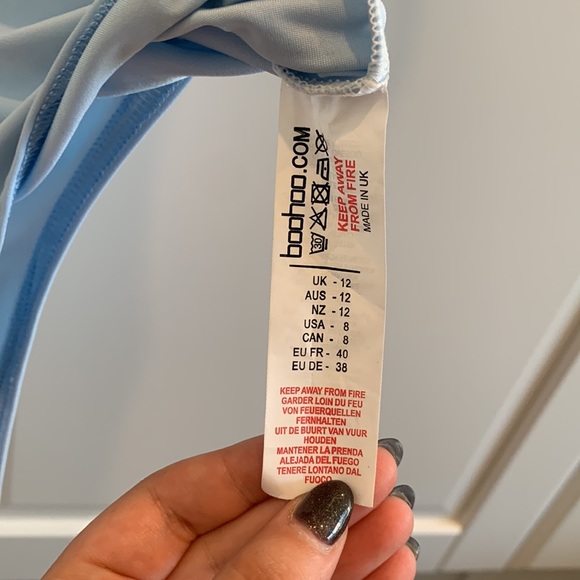 Boohoo powder blue bodysuit - Picture 4 of 6